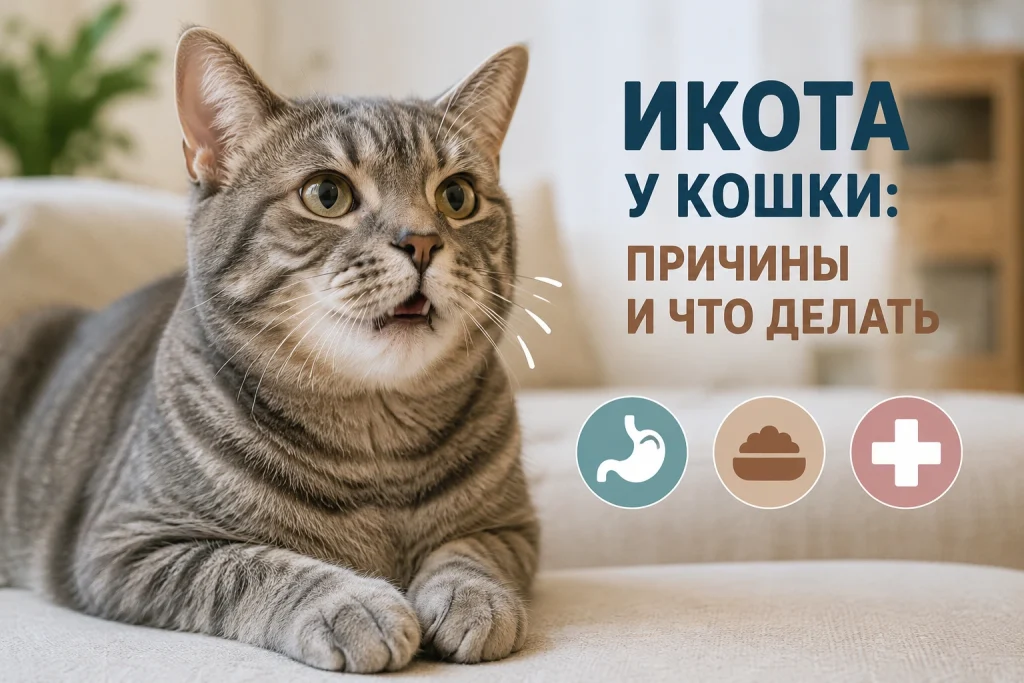 кошка икает дома причины икоты у кошки