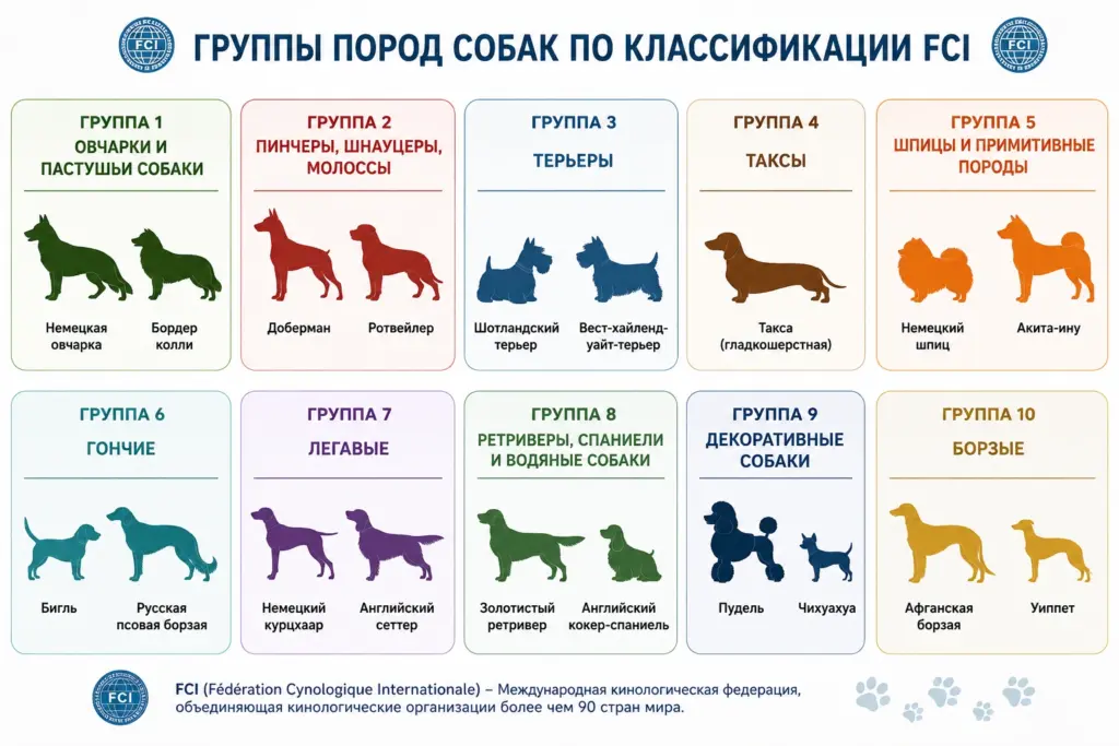 группы пород собак по классификации FCI